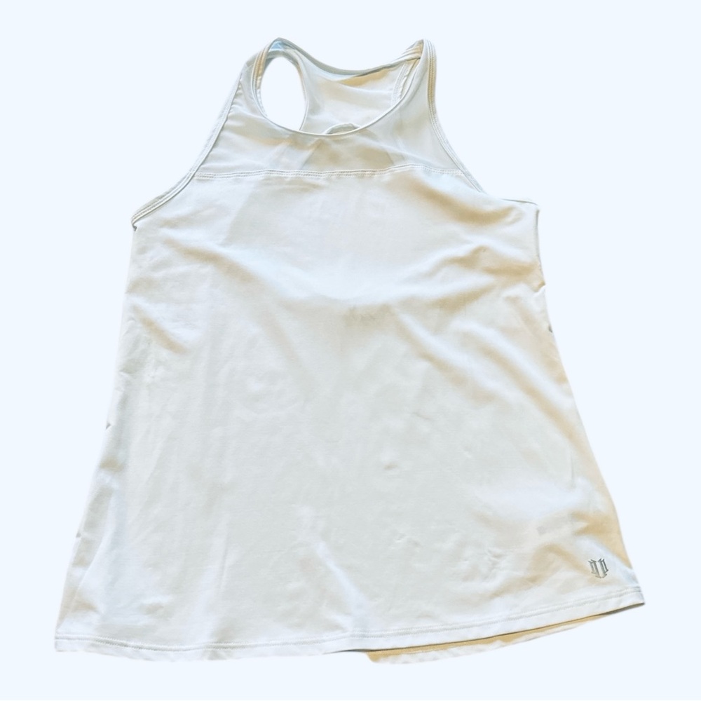 Eleven by Venus Williams White Racerback Active Tank Top Size S